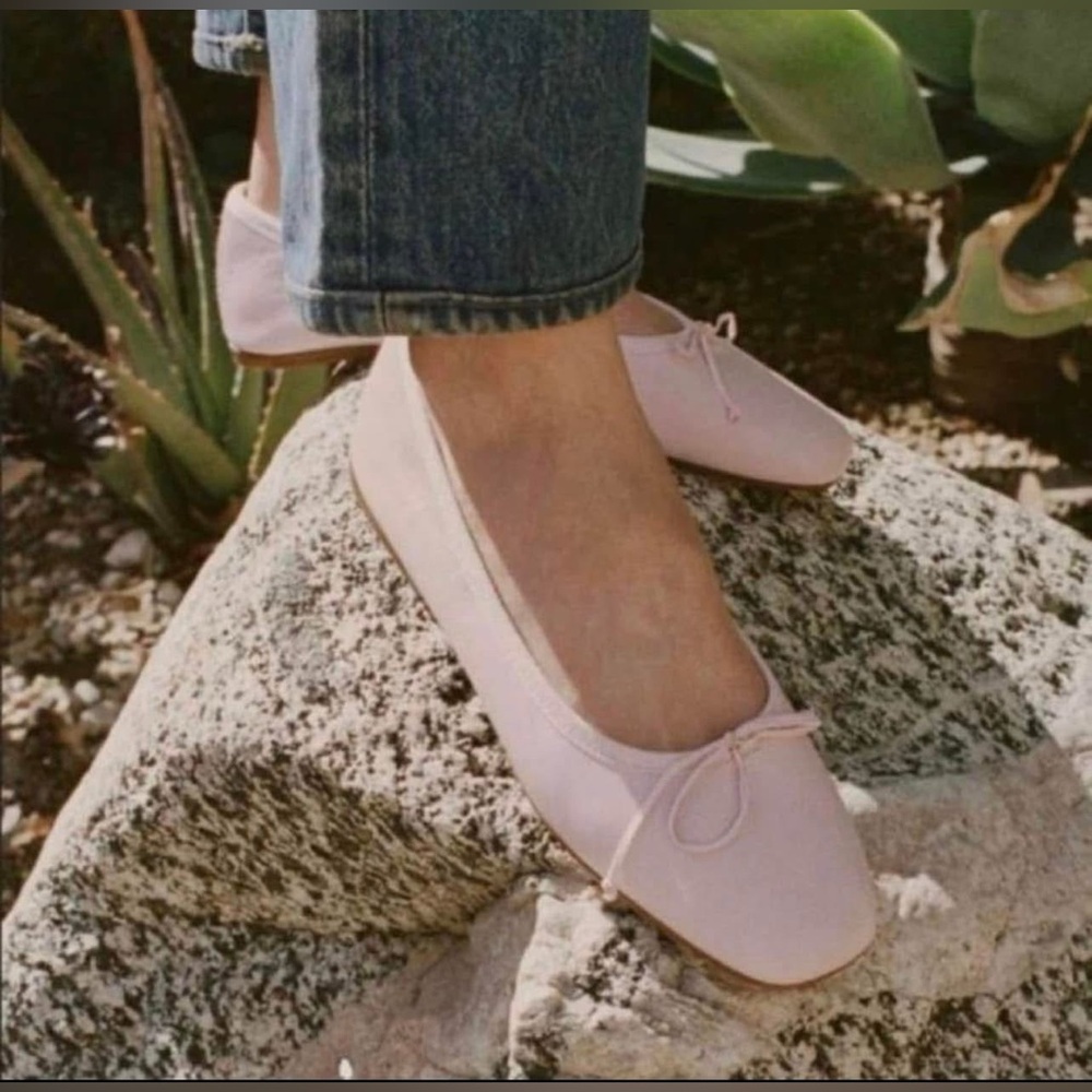 Doen Pink leather Ballet Flats